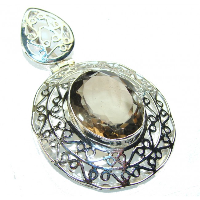Get Glowing!! Smoky Topaz Sterling Silver Pendant