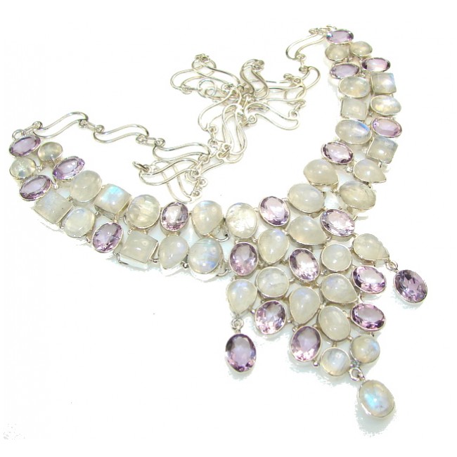Fabulous Design Of Moonstone Sterling Silver necklace