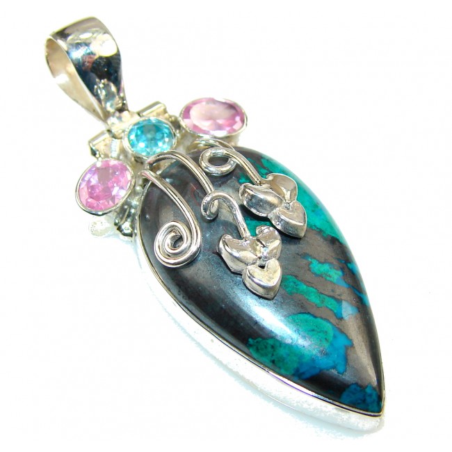 Aura Of Beauty!! Azurite Sterling Silver Pendant
