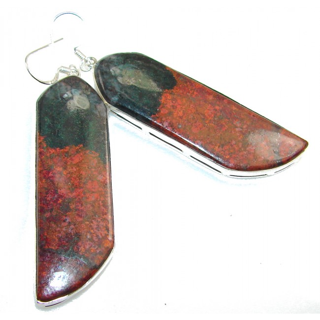 Fantastic Red Sonora Jasper Sterling Silver earrings