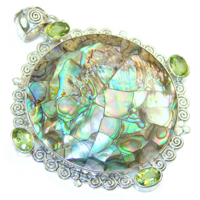 Gentle Rainbow Abalone Sterling Silver Pendant