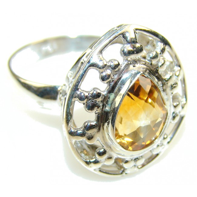 Natural Beauty Citrine Sterling Silver ring s. 8 1/2