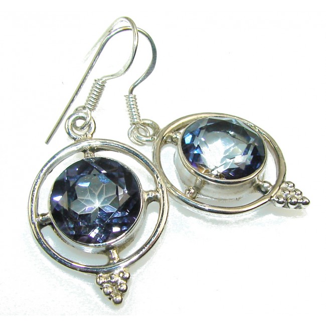 Precious Created Tanzanite Sterling Silver earrings