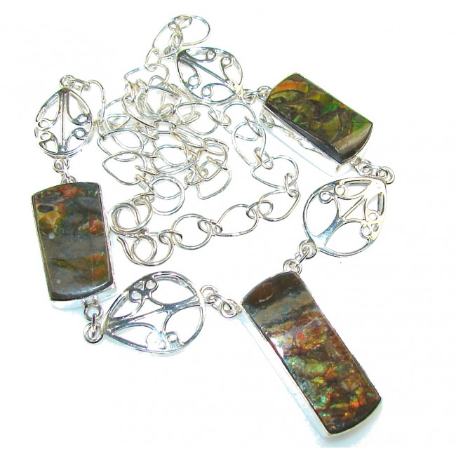 Opening Night!! Ammolite Sterling Silver necklace