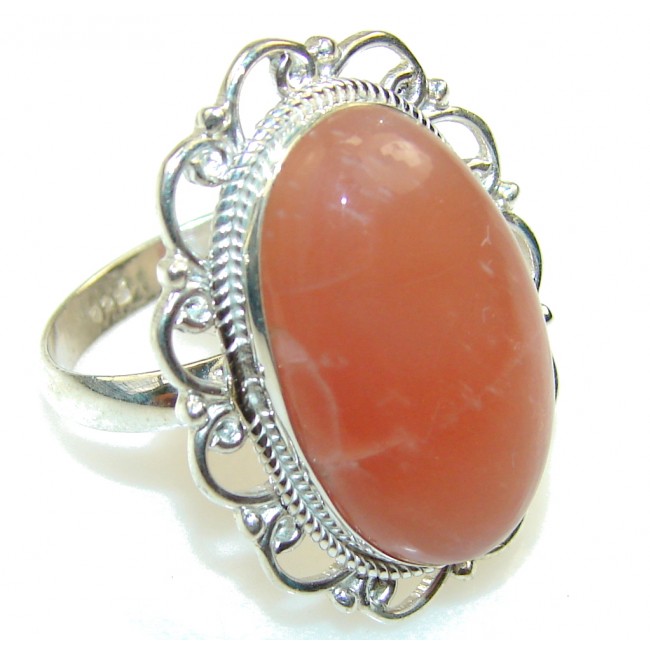 Amazing! Brown Calcite Sterling Silver ring s. 9
