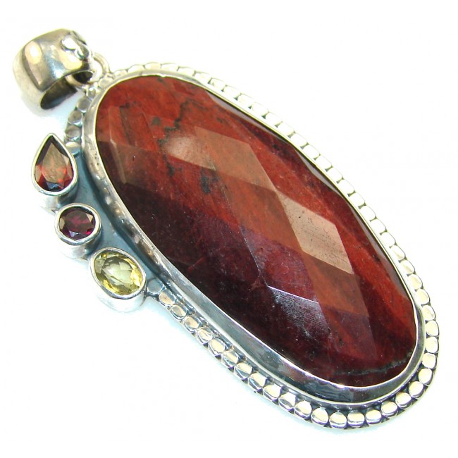 Perfection!! Red Tigers Eye Sterling Silver Pendant