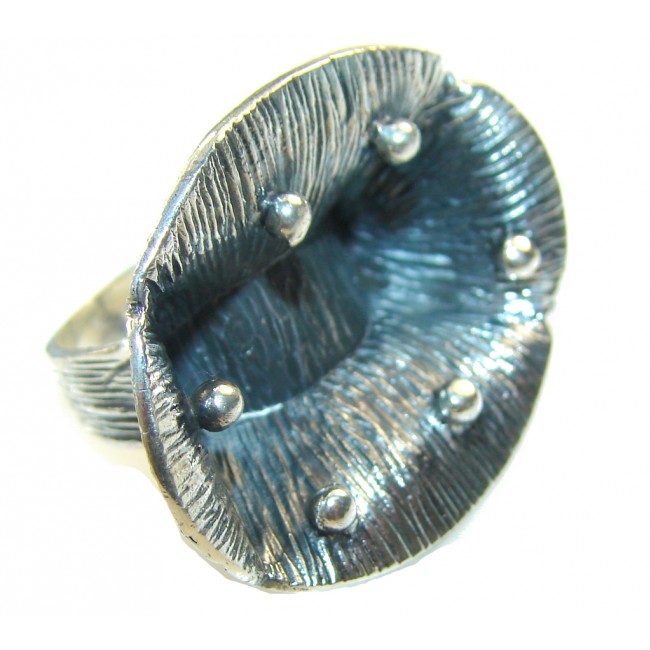 New Perfect Design Of Oxidized Silver Sterling Silver Ring s. 7 1/4