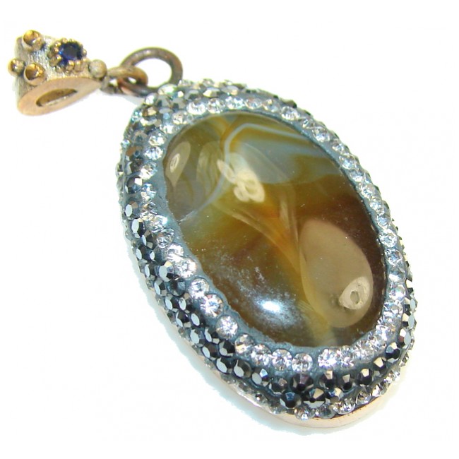 AWesome Color Of Agate Sterling Silver Pendant