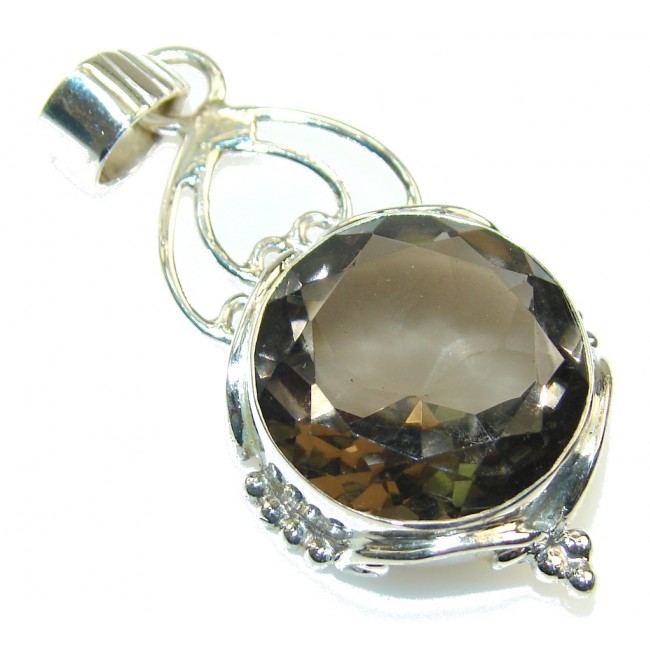 Perfect Smoky Topaz Sterling Silver Pendant