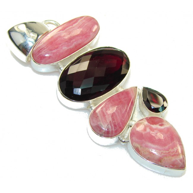 Perfect! Pink Rhodochrosite Sterling Silver Pendant