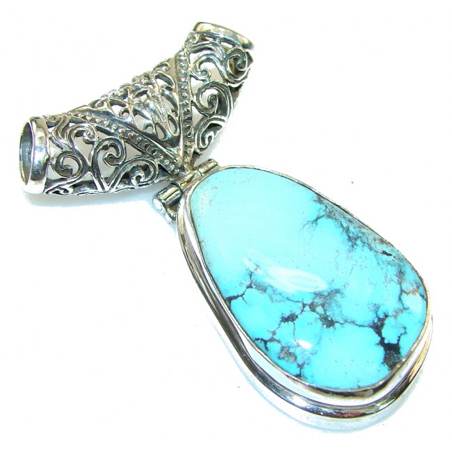 Sleeping Beauty, B-Grade, Tumbled!! Turquoise Sterling Silver Pendant