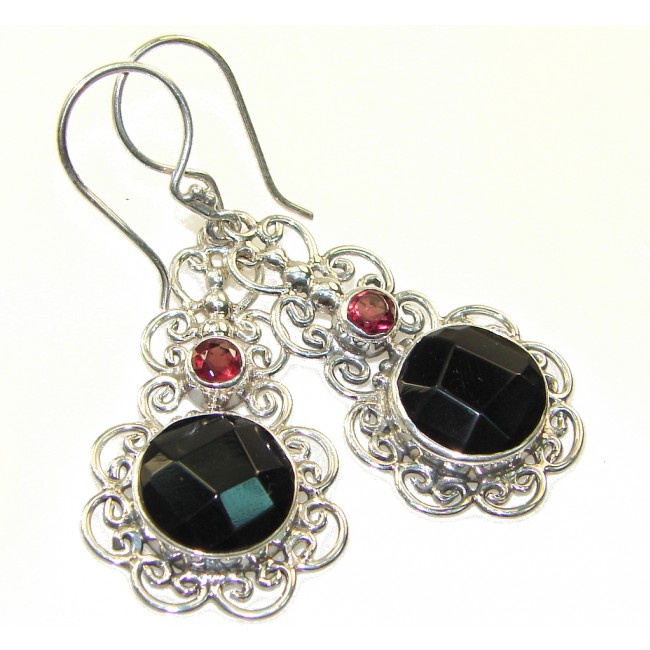 Fantastic Style Of Black Onyx Sterling Silver earrings