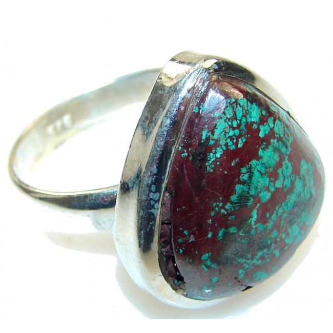 Simple Delight!! Red Sonora Jasper Sterling Silver ring s. 11 1/4