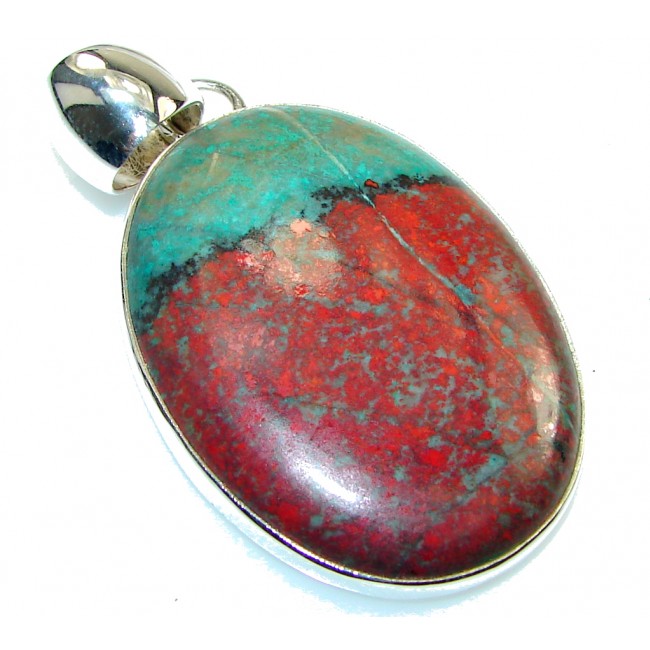 Just Perfect!! Red Sonora Jasper Sterling Silver Pendant