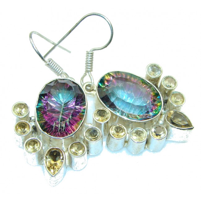 Excellent!! Rainbow Magic Topaz Sterling Silver earrings