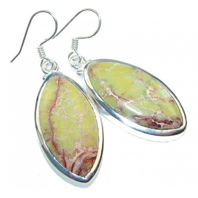 Classy!! Sea Sediment Jasper Sterling Silver earrings