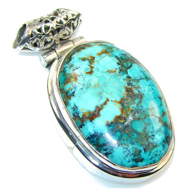 Maanshan, Valley Blue!! Turquoise Sterling Silver Pendant
