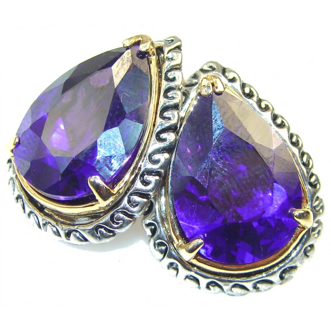 Royal Design!! Alexandrite Quartz Sterling Silver earrings