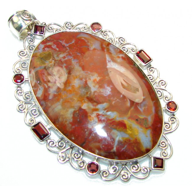 Big! Exclusive AAA Montana Agate Sterling Silver Pendant