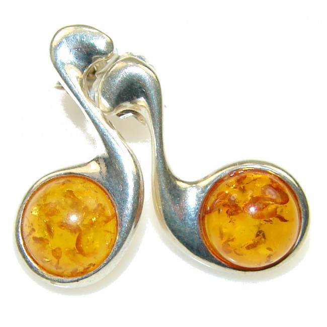 Awesome! Polish Amber Sterling Silver earrings