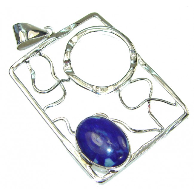 Moderen Design! Lapis Lazuli Sterling Silver Pendant