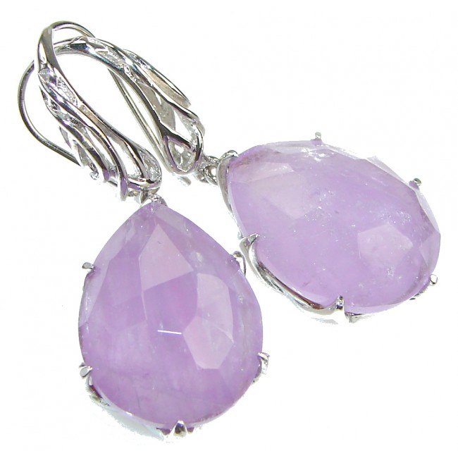 Pure In Heart! Natural Purple Amethyst Sterling Silver earrings