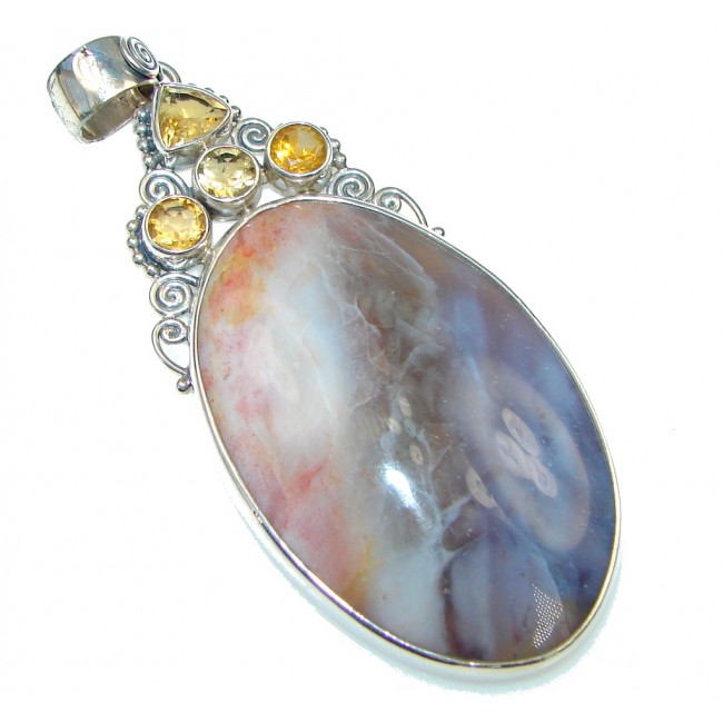 Exclusive! Montana Agate Sterling Silver Pendant