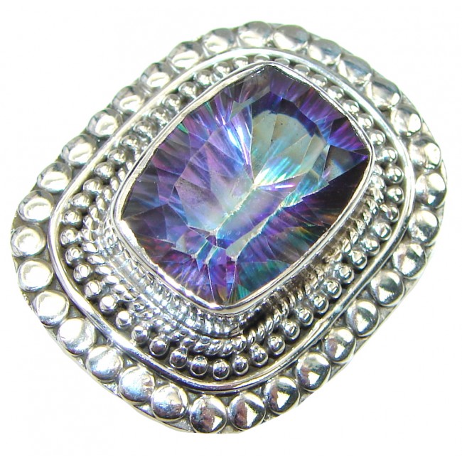 Exclusive! Magic Mystic Topaz Sterling Silver ring; s. 7