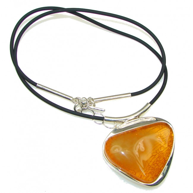 Secret Chamber! Baltic Polish Amber Sterling Silver necklace