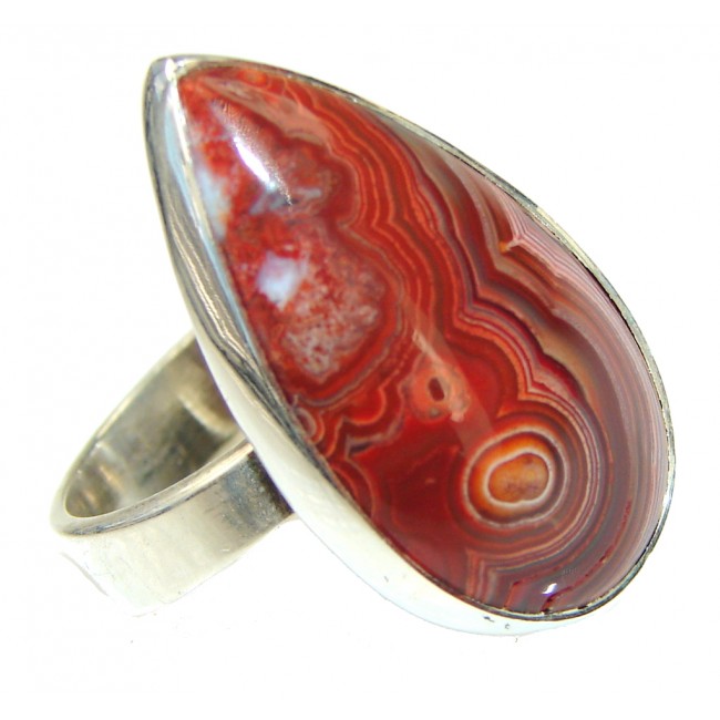 Off The Vine! Brown Agate Sterling Silver Ring s. 9 1/4