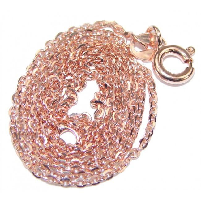 Anchor Rose Gold Plated Sterling Silver Chain 18'' long, 0.5 mm wide