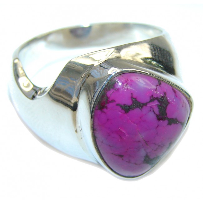 Amazing Purple Turquoise Sterling Silver Ring s. 8 1/4