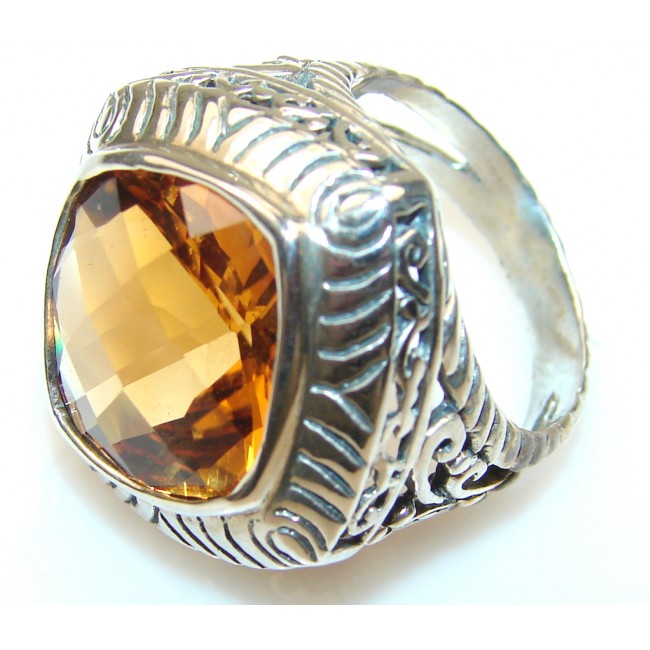 Sunlight Golden Topaz Sterling Silver Ring s 8