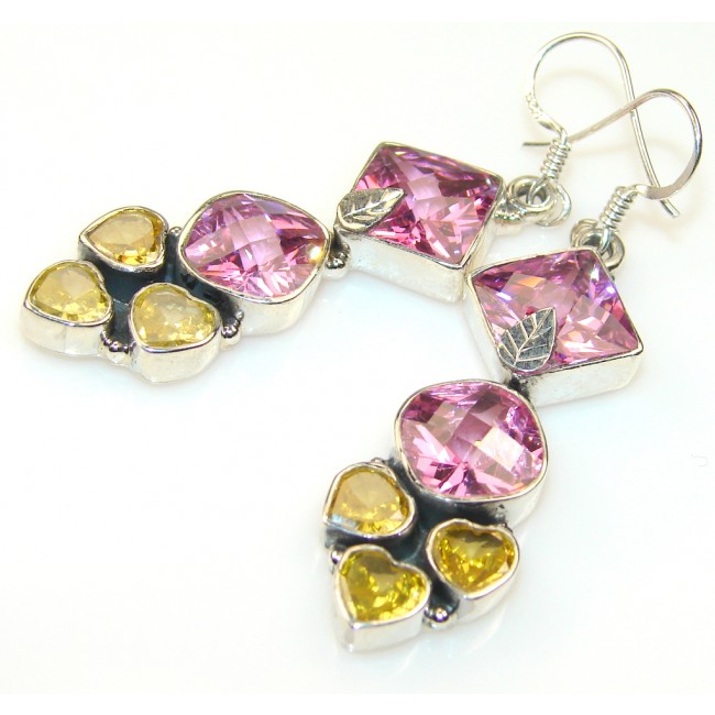 Secret Pink Topaz Sterling Silver earrings