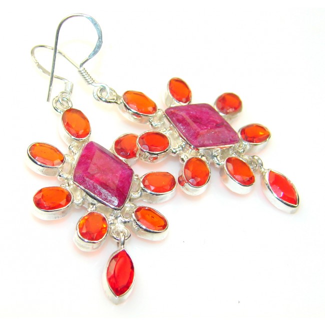 Passion Ruby Sterling Silver earrings