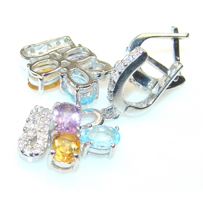 Azure Fruit Multistone Sterling Silver earrings