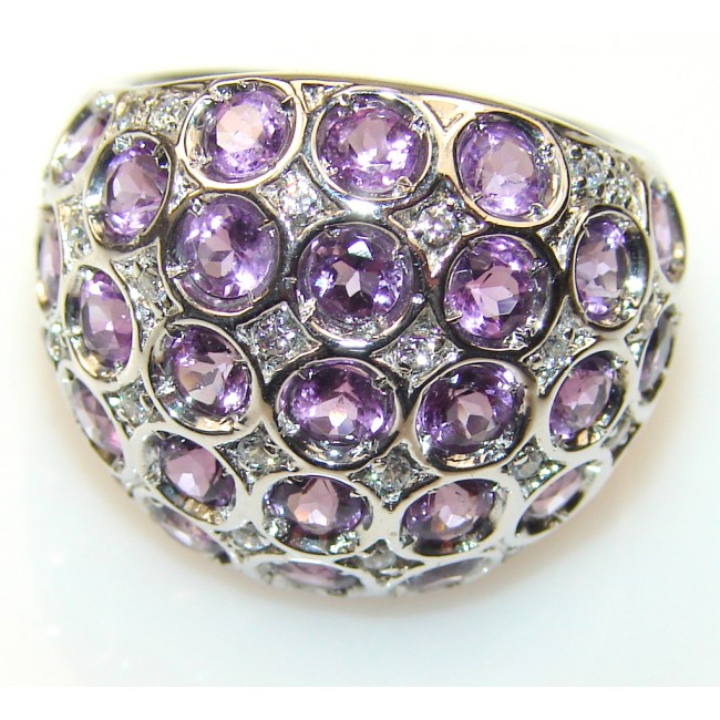 Lovely Amethyst Sterling Silver ring s. 7