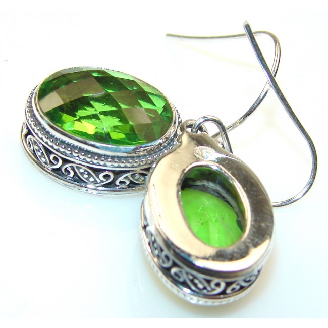 Basics Green Quartz Sterling Silver earrings