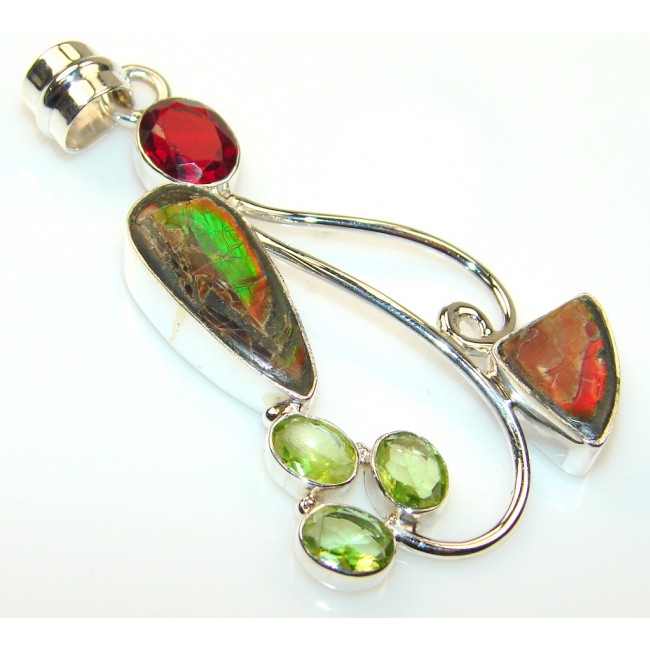 Promised Ammolite Fossil Sterling Silver Pendant