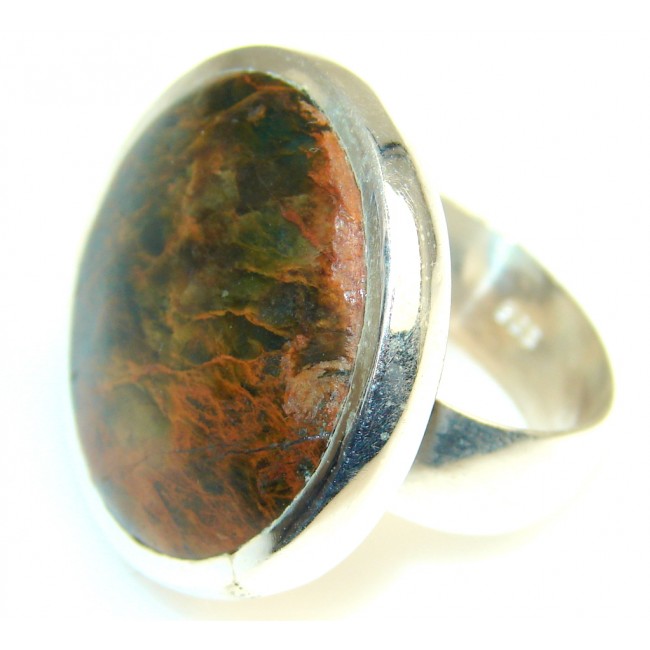 Beautiful Montana Agate Sterling Silver ring s. 9