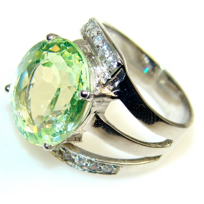 My Sweet Created Peridot Quartz Sterling Silver ring s. 7