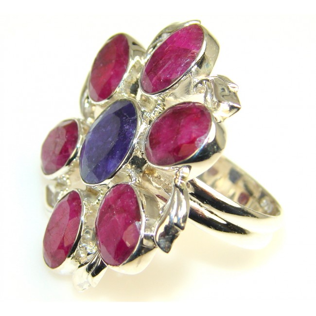Beautiful Sapphire Sterling Silver Ring s. 12