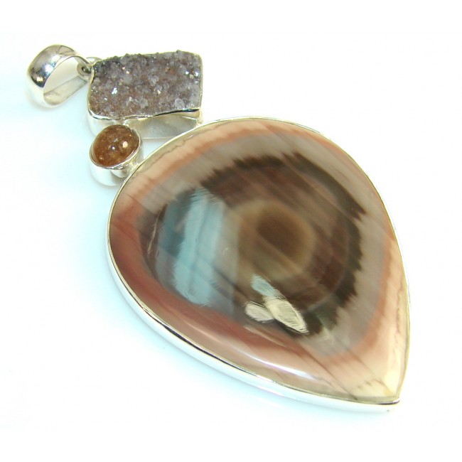Excellent AAA+ Imperial Jasper Sterling Silver Pendant