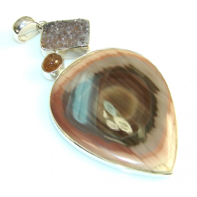 Excellent AAA+ Imperial Jasper Sterling Silver Pendant
