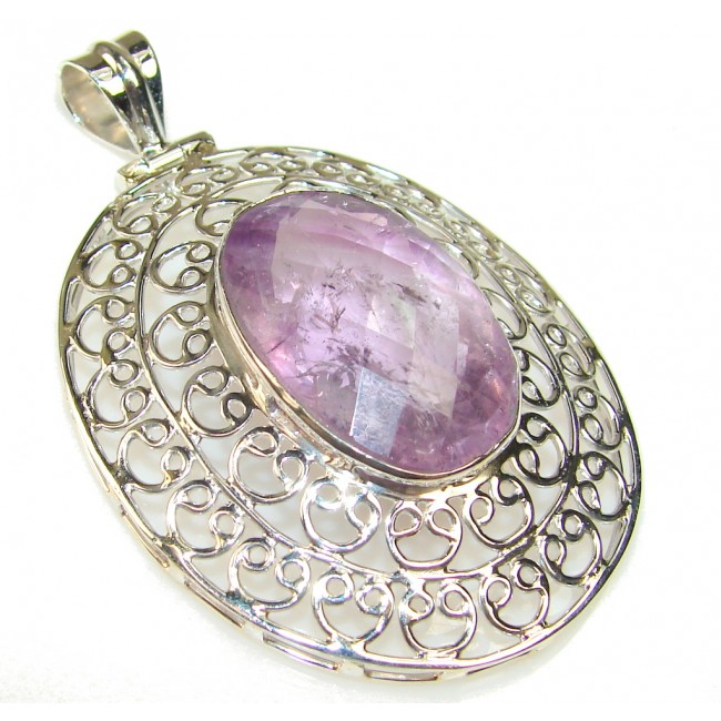 Delicate Purple Amethyst Sterling Silver Pendant