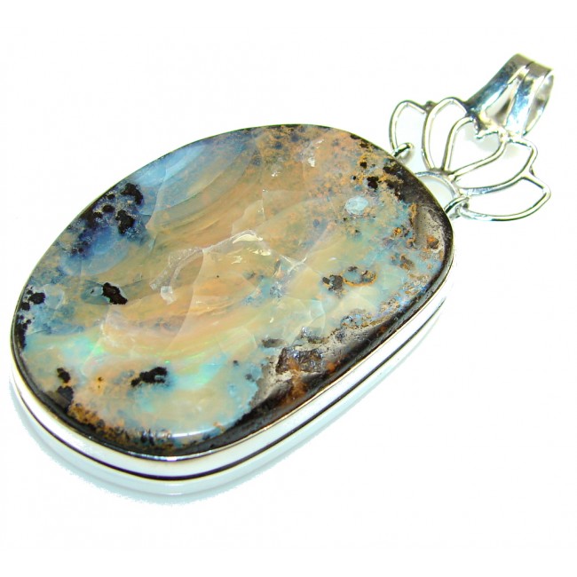 Mystries Boulder Opal Sterling Silver Pendant