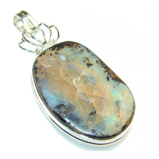 Mystries Boulder Opal Sterling Silver Pendant