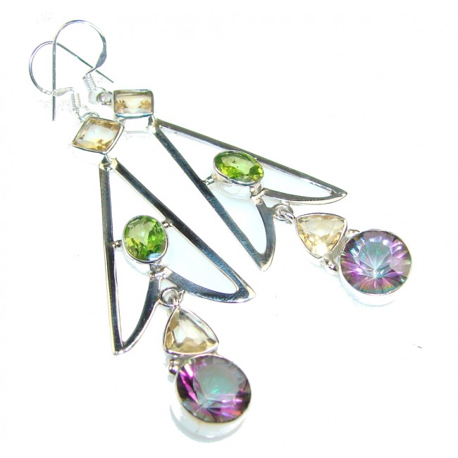Natural Magic Topaz Sterling Silver earrings