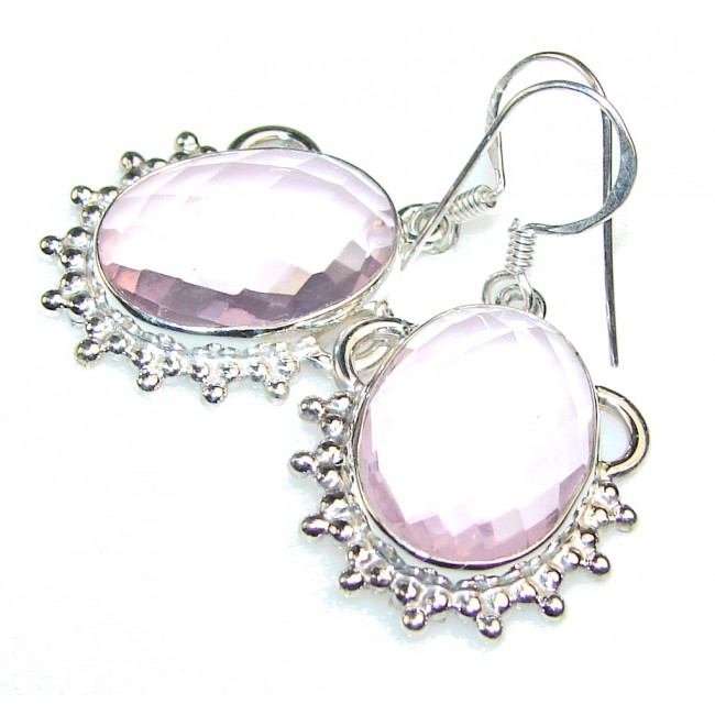 Delicate Pink Topaz Sterling Silver earrings