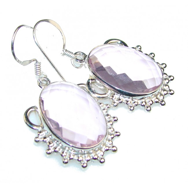 Delicate Pink Topaz Sterling Silver earrings